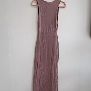 Fashion Nova Dusty Pink Maxi Dress